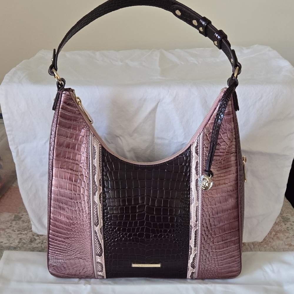 Brahmin Tabitha Shoulder Bag in Mellow Rose Jessamine. NWT RARE
